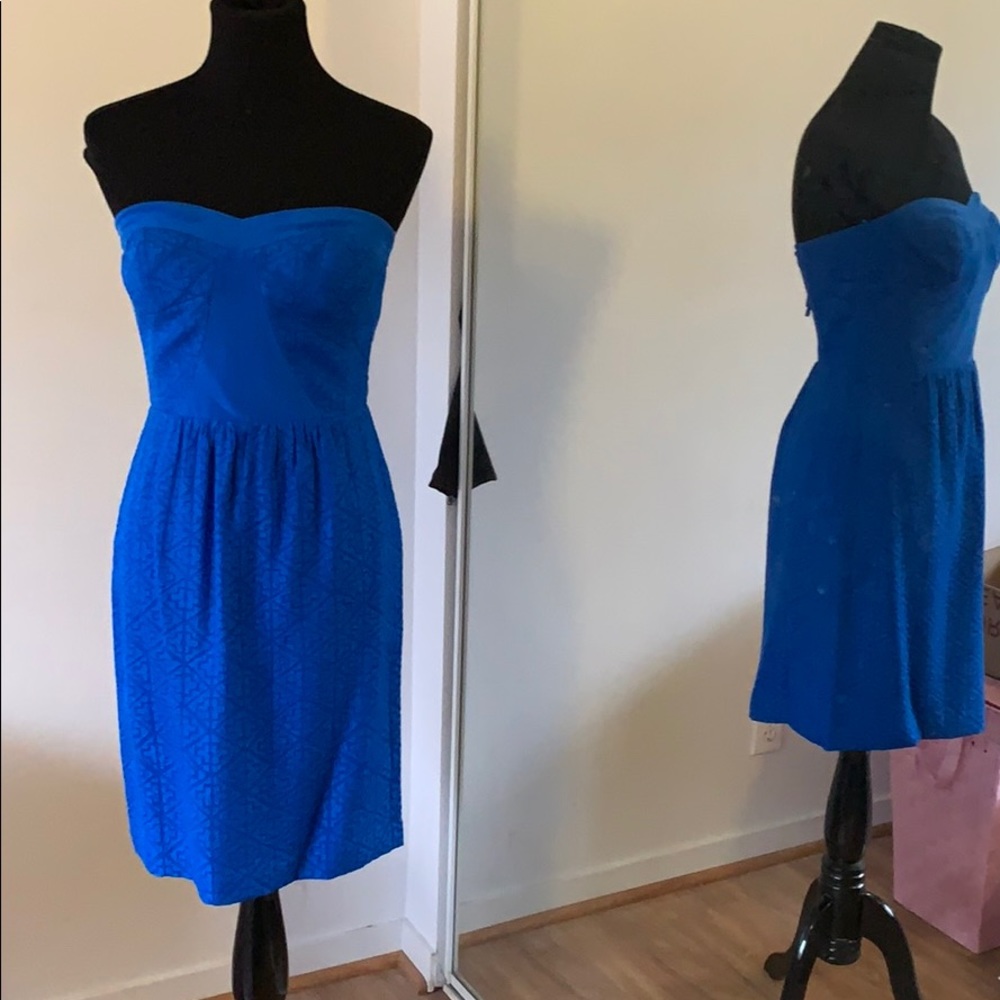 Rebecca Taylor size 2 brilliant blue 100% silk